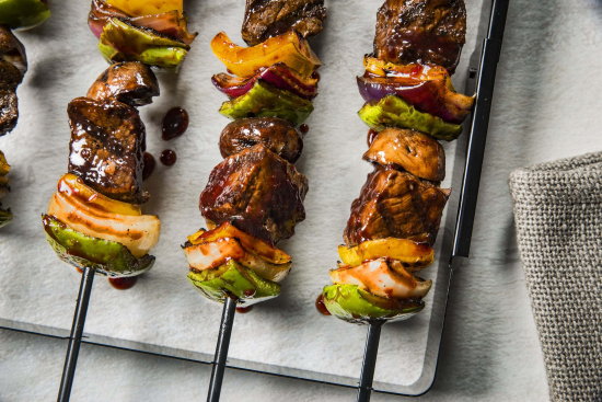 Cherry Barbecue Beef Kabobs
